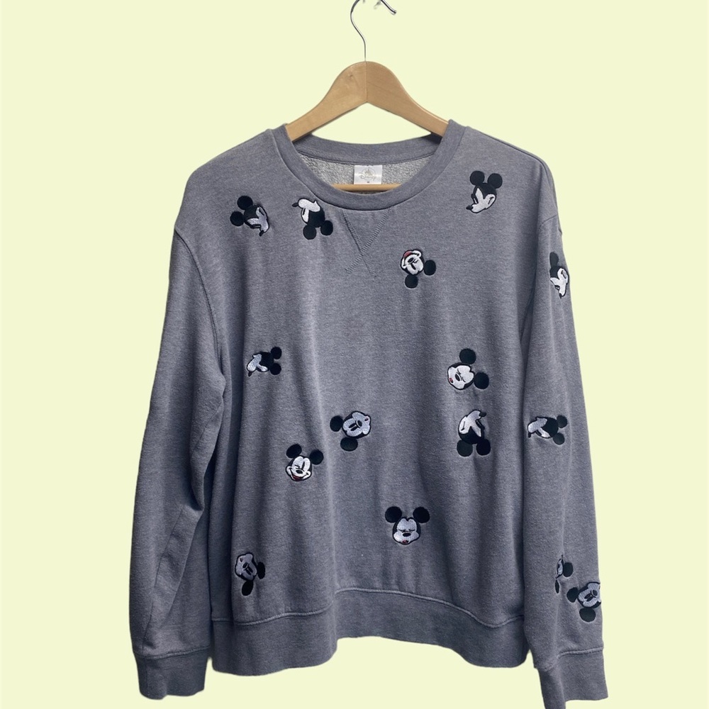 Disney Parks Mickey Mouse Embroidered Crewneck​